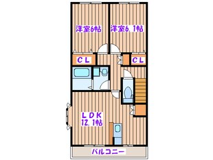 エスペランサ岩切の物件間取画像